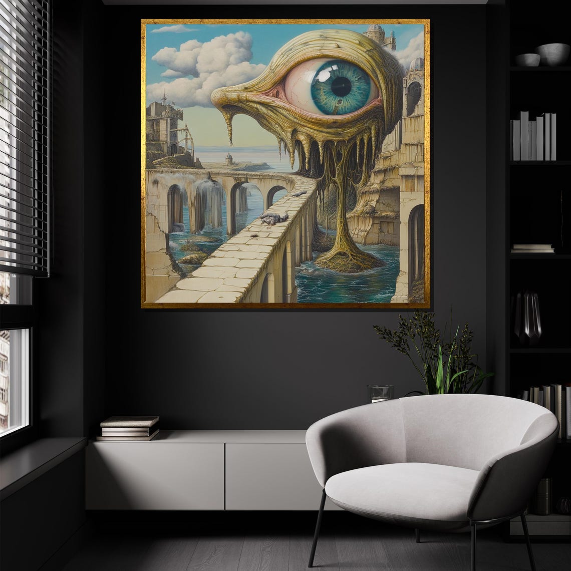 Surreal Dripping Eye, Mid-Century Decor Art Print - Image 4