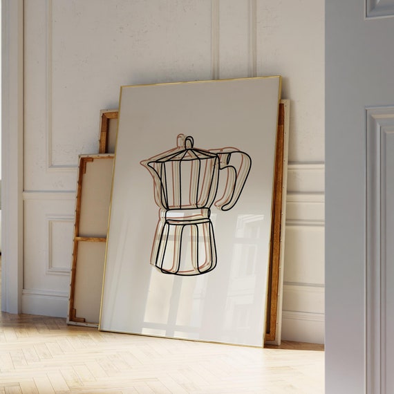 Coffee Pot Print Poster Cute Coffee Kitchen Wall Art Trendy Aesthetic Coffee Print Coffee Shop Decor Print Coffee Poster