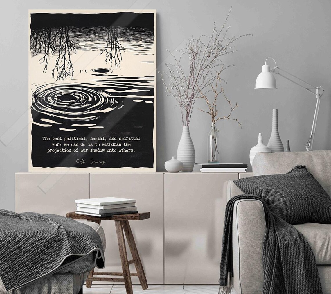 Withdraw The Shadow Projection Quote Art Print - Image 3