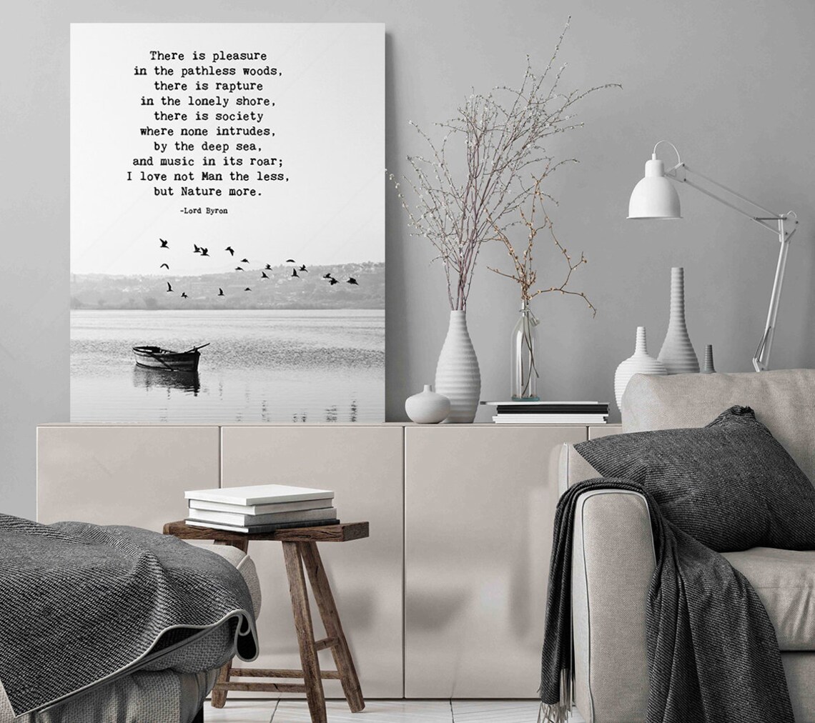There Is a Pleasure in the Pathless Woods, Quote Art Print - Image 3