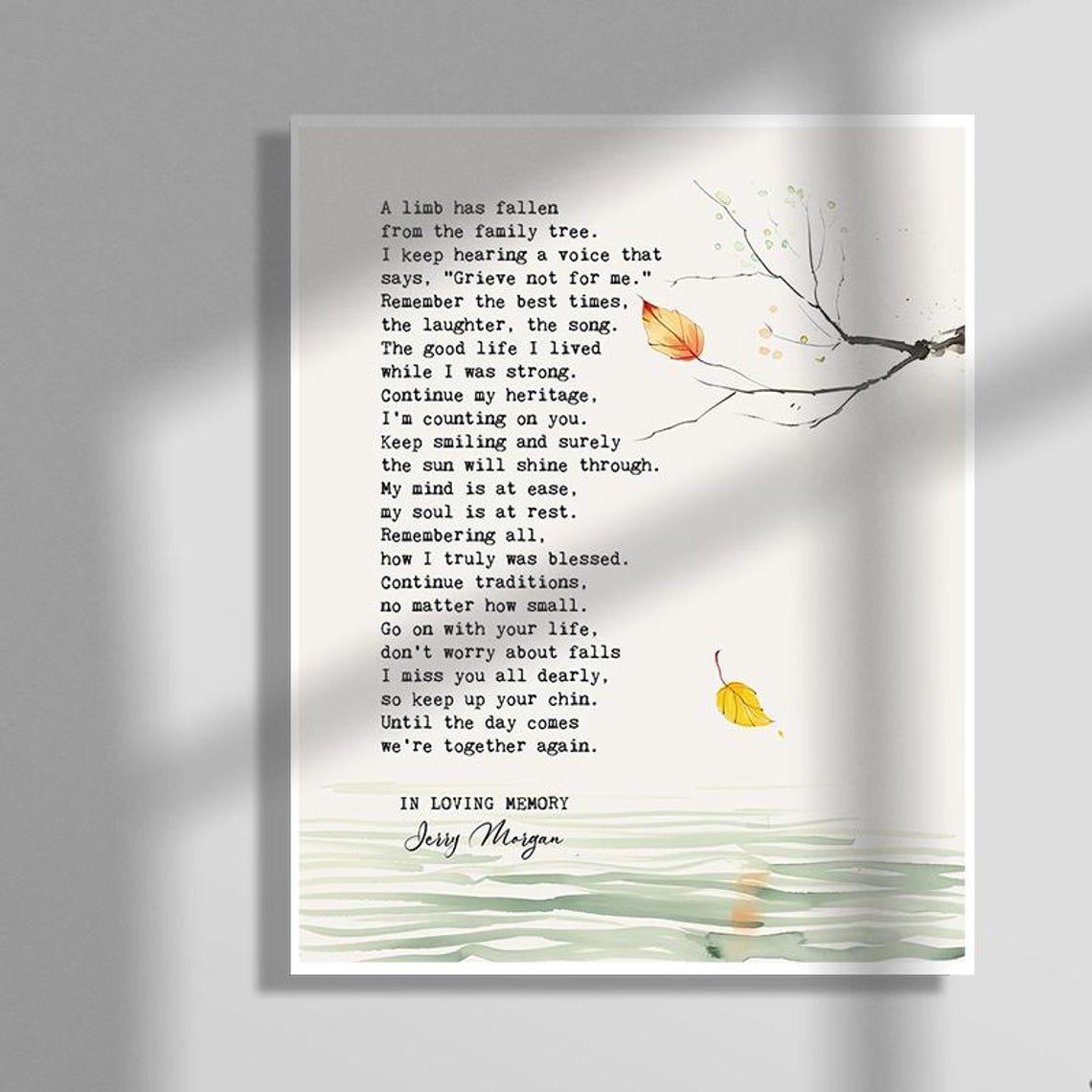 Memorial Poem Tribute to Loved Ones - Image 3