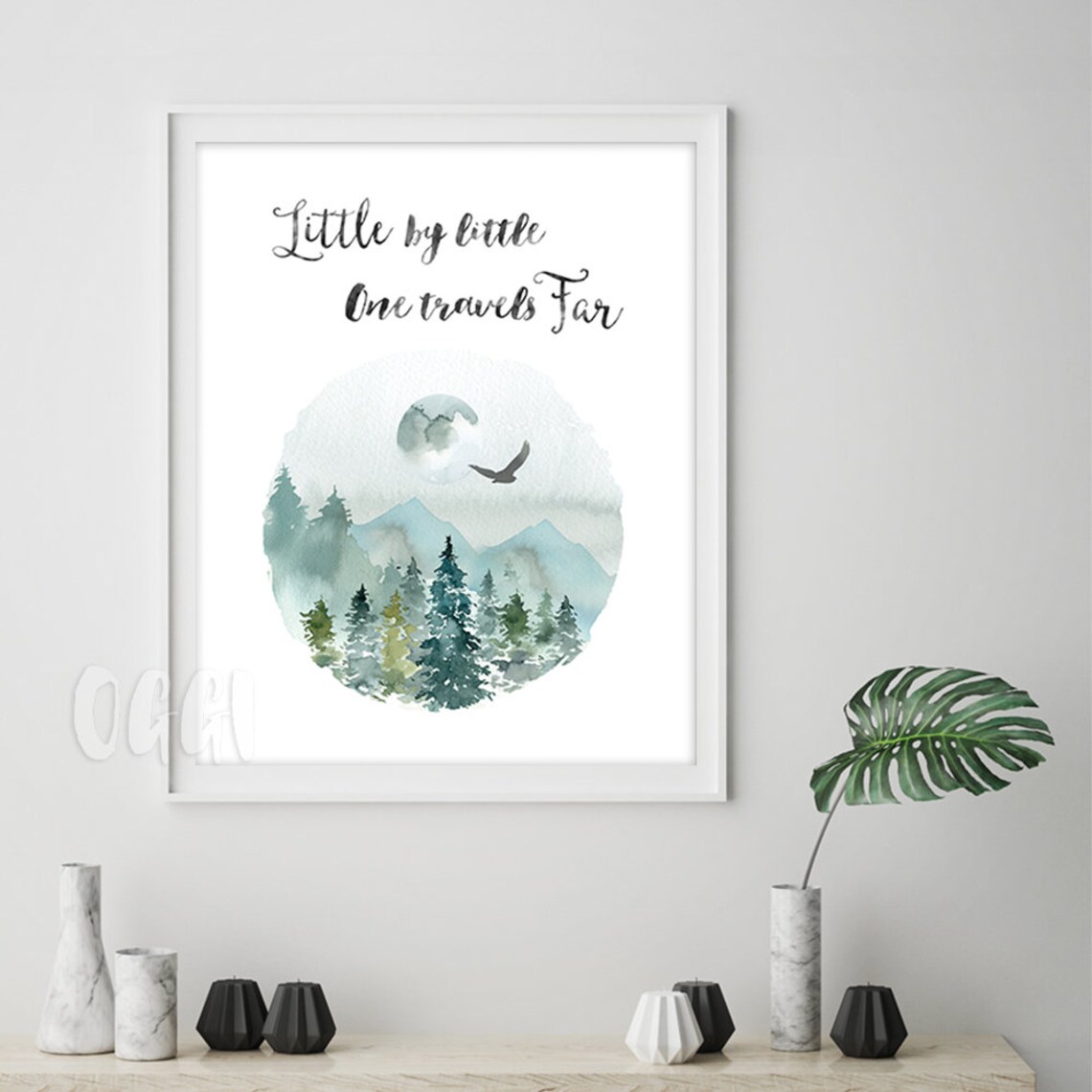 Little by Little One Travels Far, Tolkien Travel Poster - Image 3