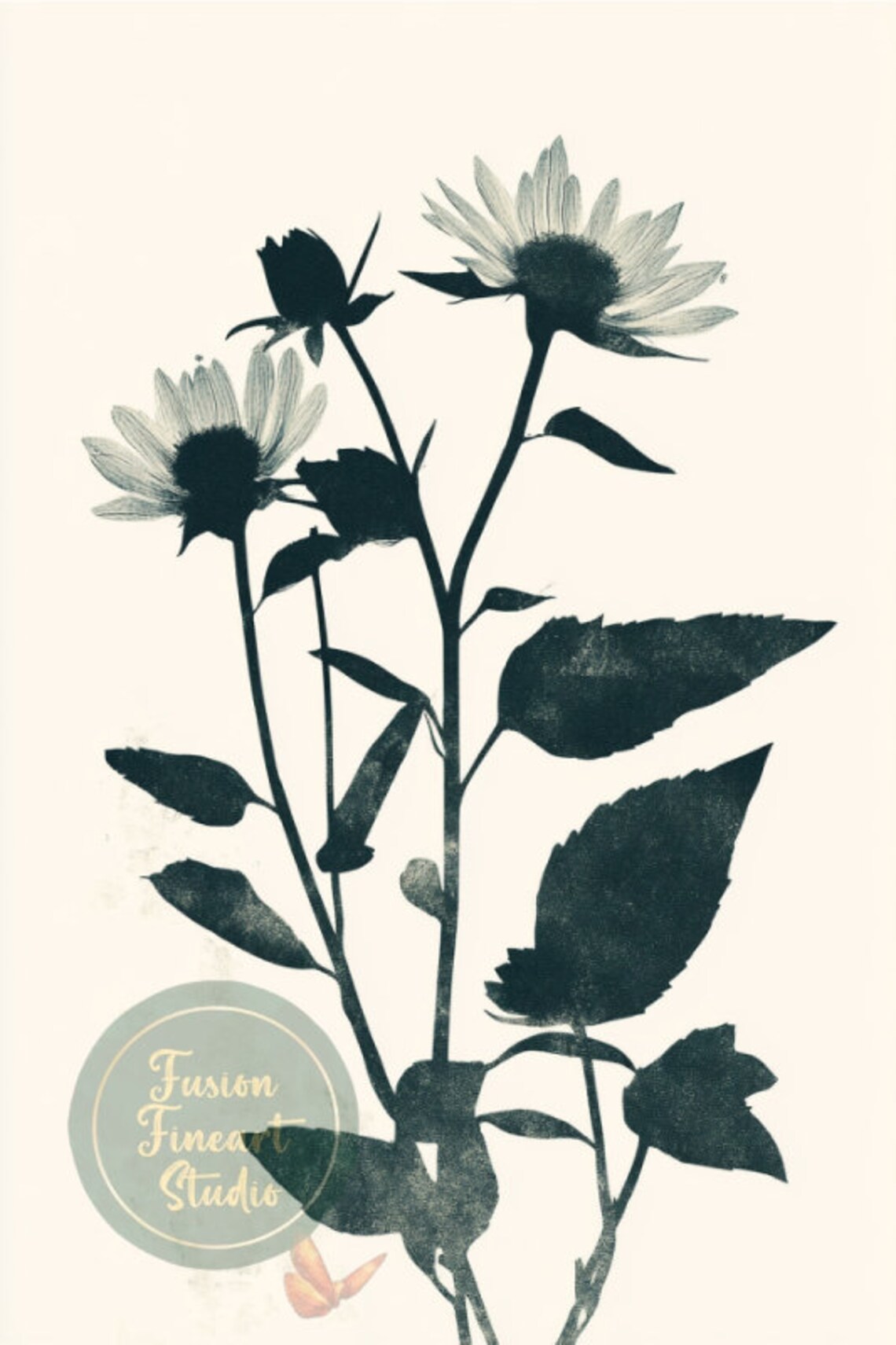 Boho Floral Botanical Art Print, Modern Wall Decor - Image 3