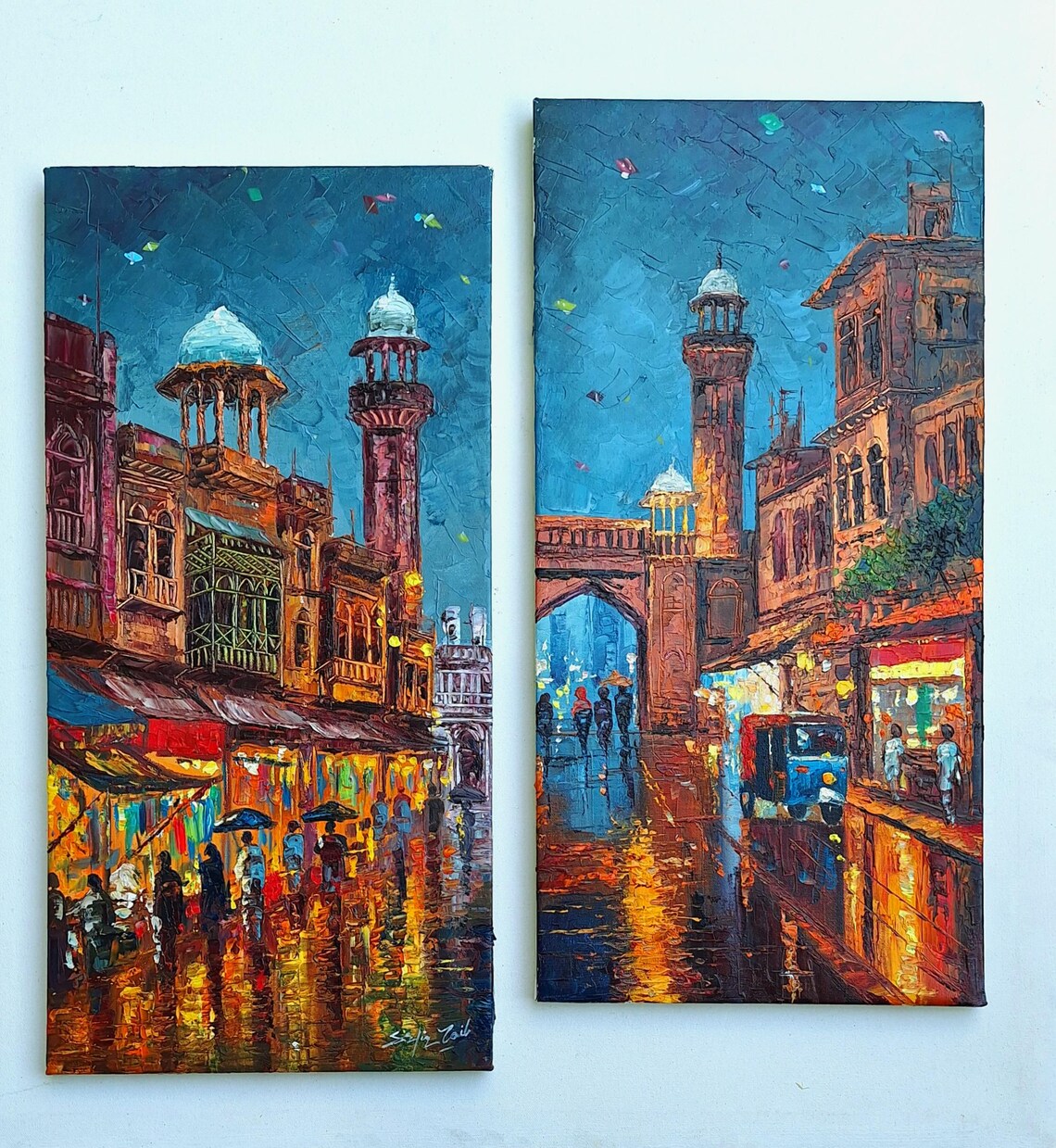 Indian Cityscape Painting, Asian Travel Art Print - Image 3