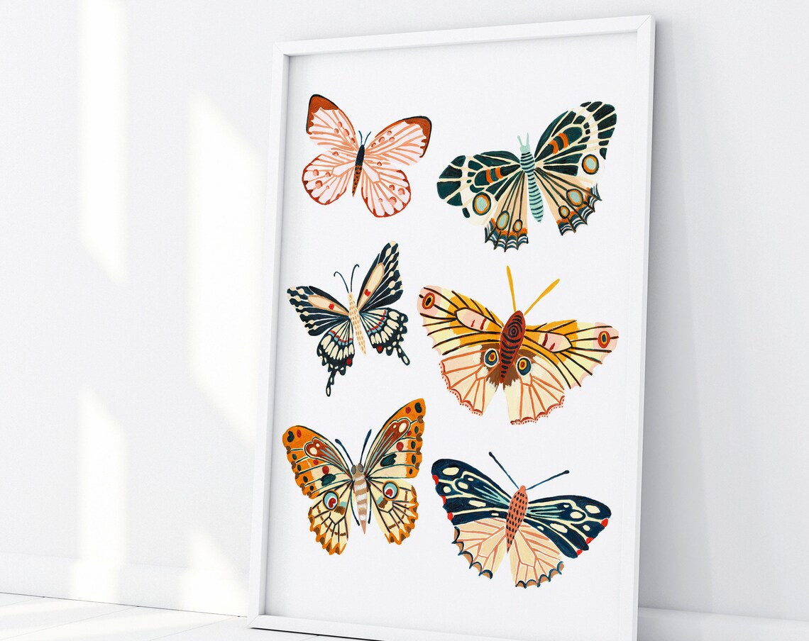 Butterfly Wall Art Insect Print, Nursery Decor - Image 4