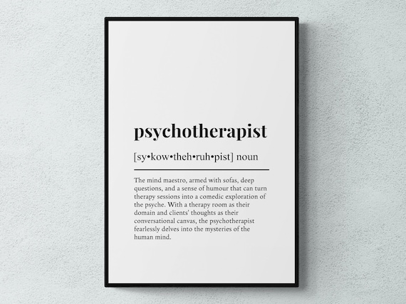 Psychotherapist Funny Definition Job Gift Art Print