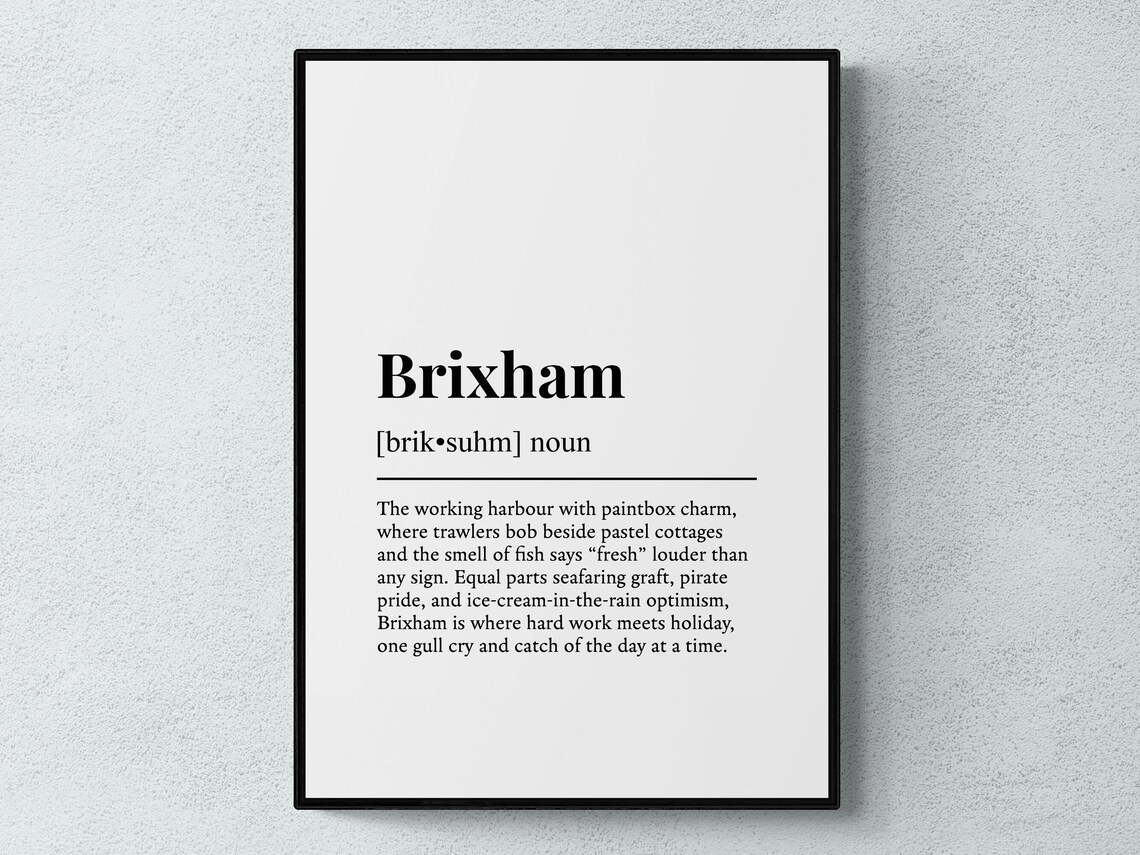 Brixham Funny Definition Devon Gift Art Print