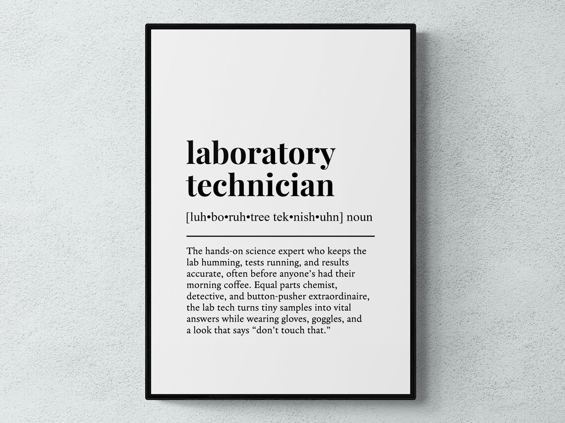 Laboratory Technician Funny Definition Art Print