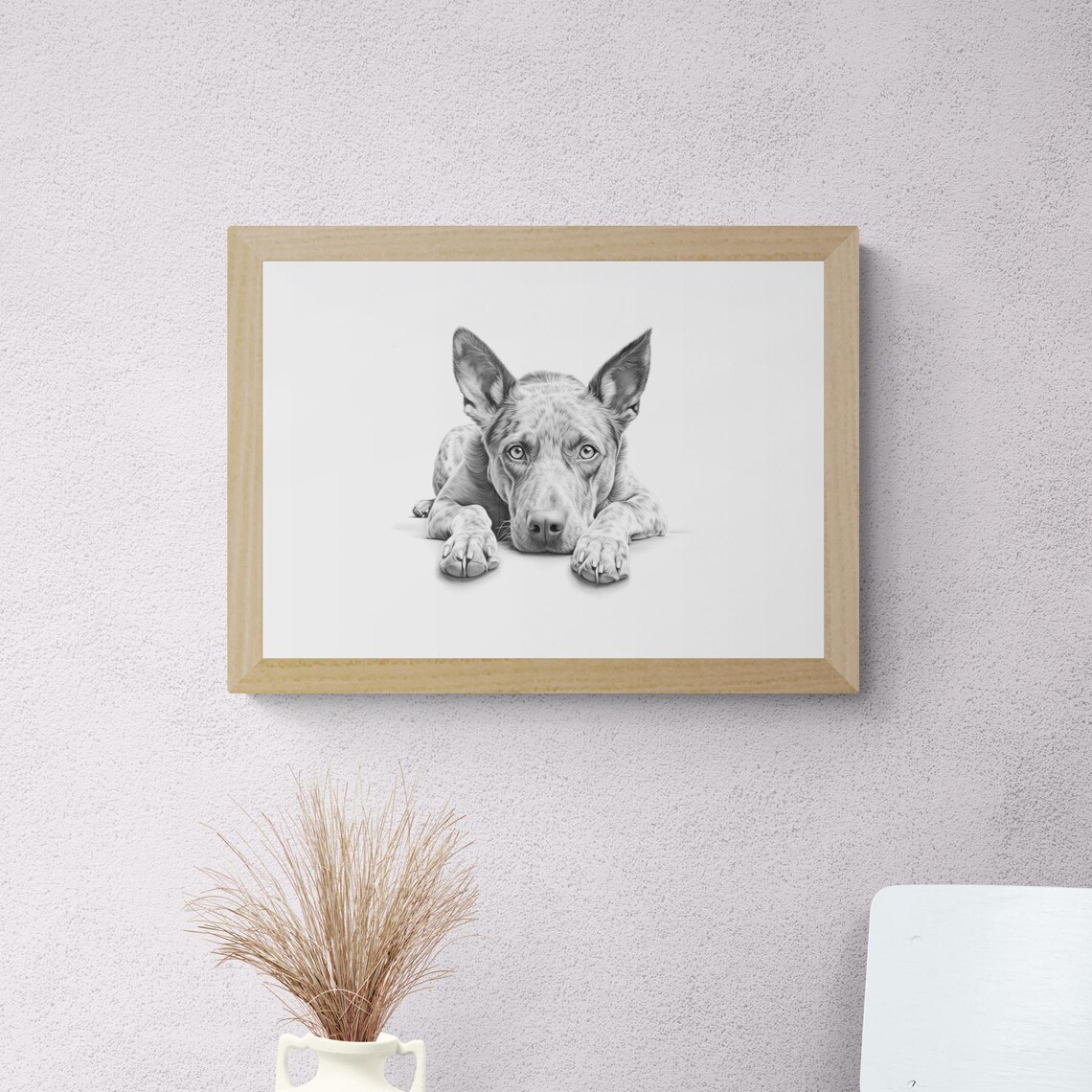 Australian Cattle Dog Cute Puppy Sketch Farmhouse Decor Dog Poster - Image 2