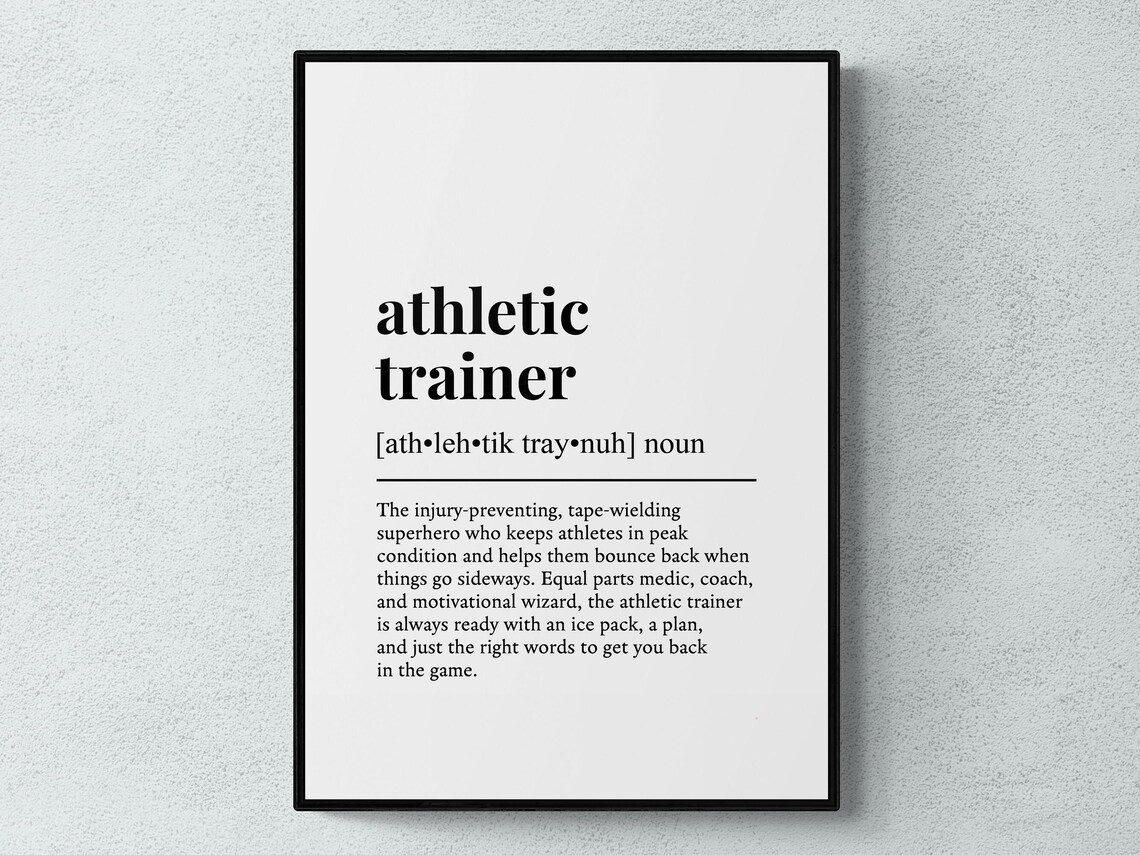 Athletic Trainer Funny Definition Quote Art Print
