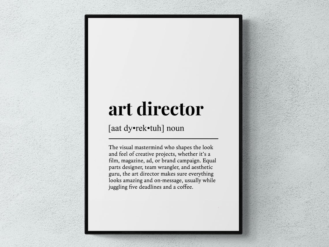Art Director Funny Definition Job Work Gift Wall Print