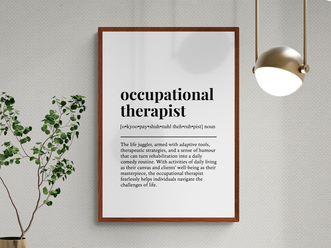 Occupational Therapist Funny Definition Art Print - Image 3