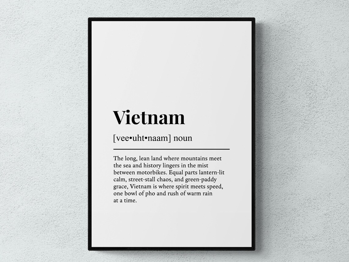 Vietnam Funny Definition Travel Poster Print