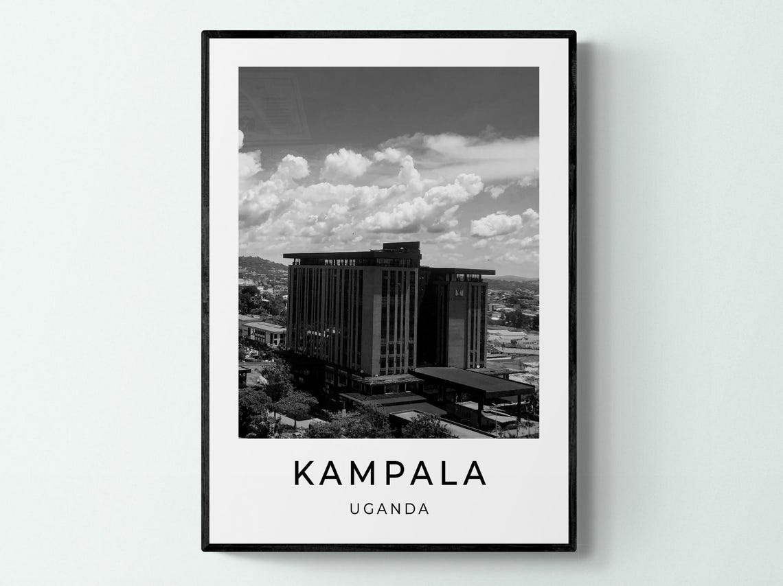 Kampala Uganda Modern City Building Cloudy Sky Travel Poster