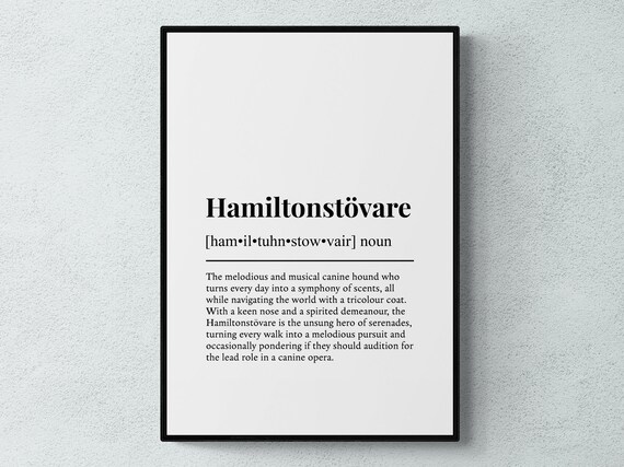Hamiltonstovare Funny Definition Dog Wall Art Print