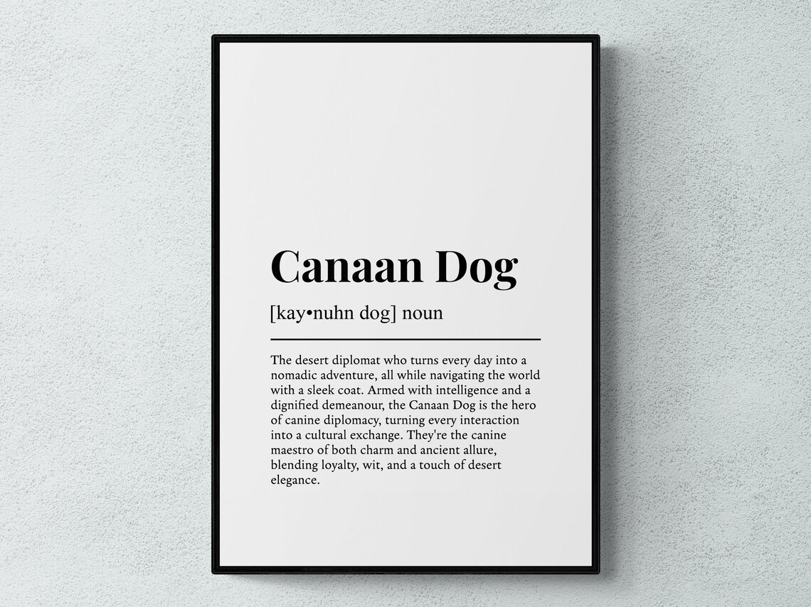 Canaan Dog Funny Definition Wall Art Print