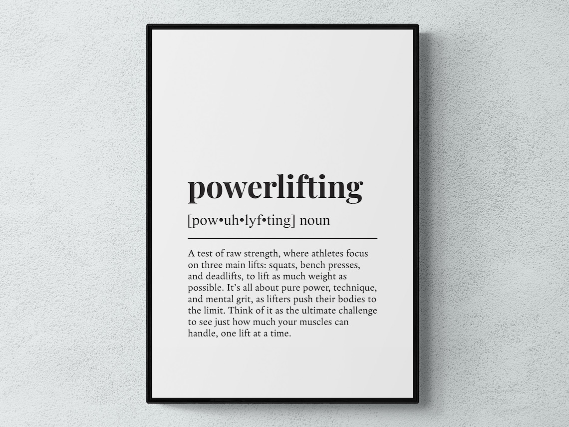 Powerlifting Funny Definition, Sport Quote Art Print