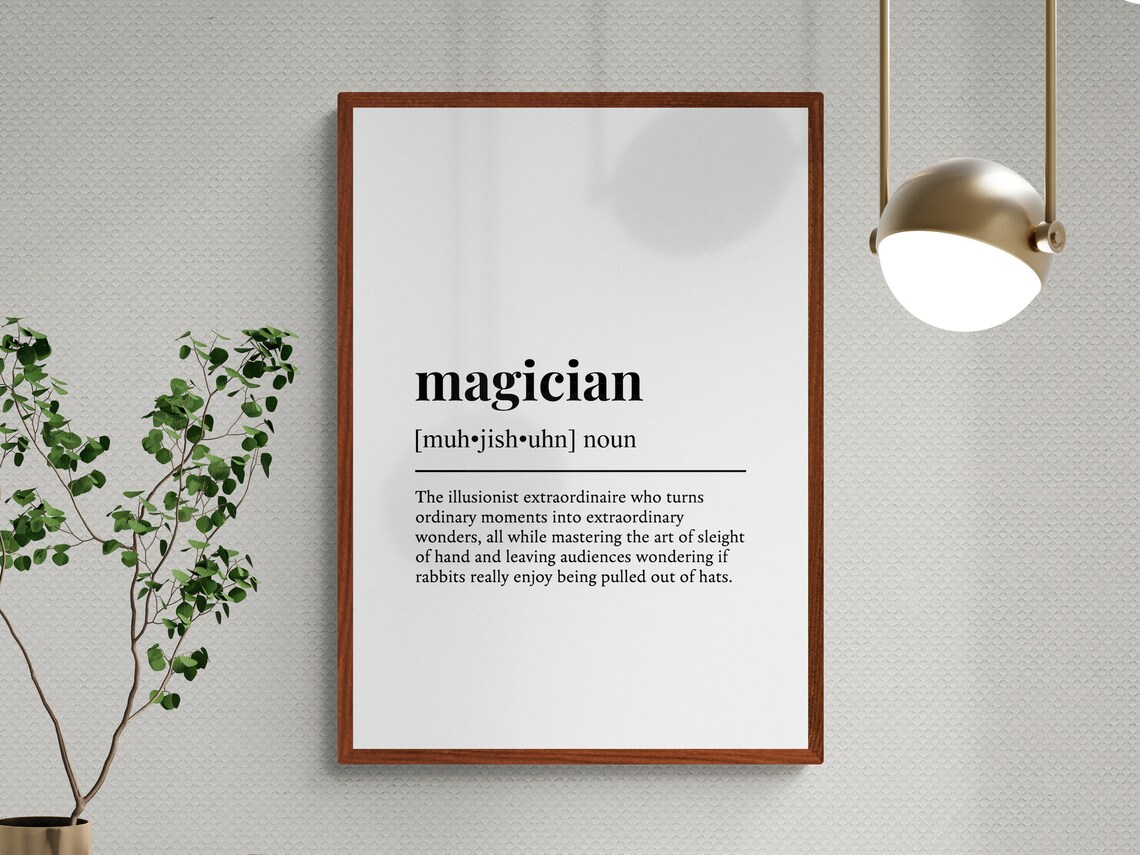 Magician Funny Definition Job Work Gift Wall Art Print - Image 3