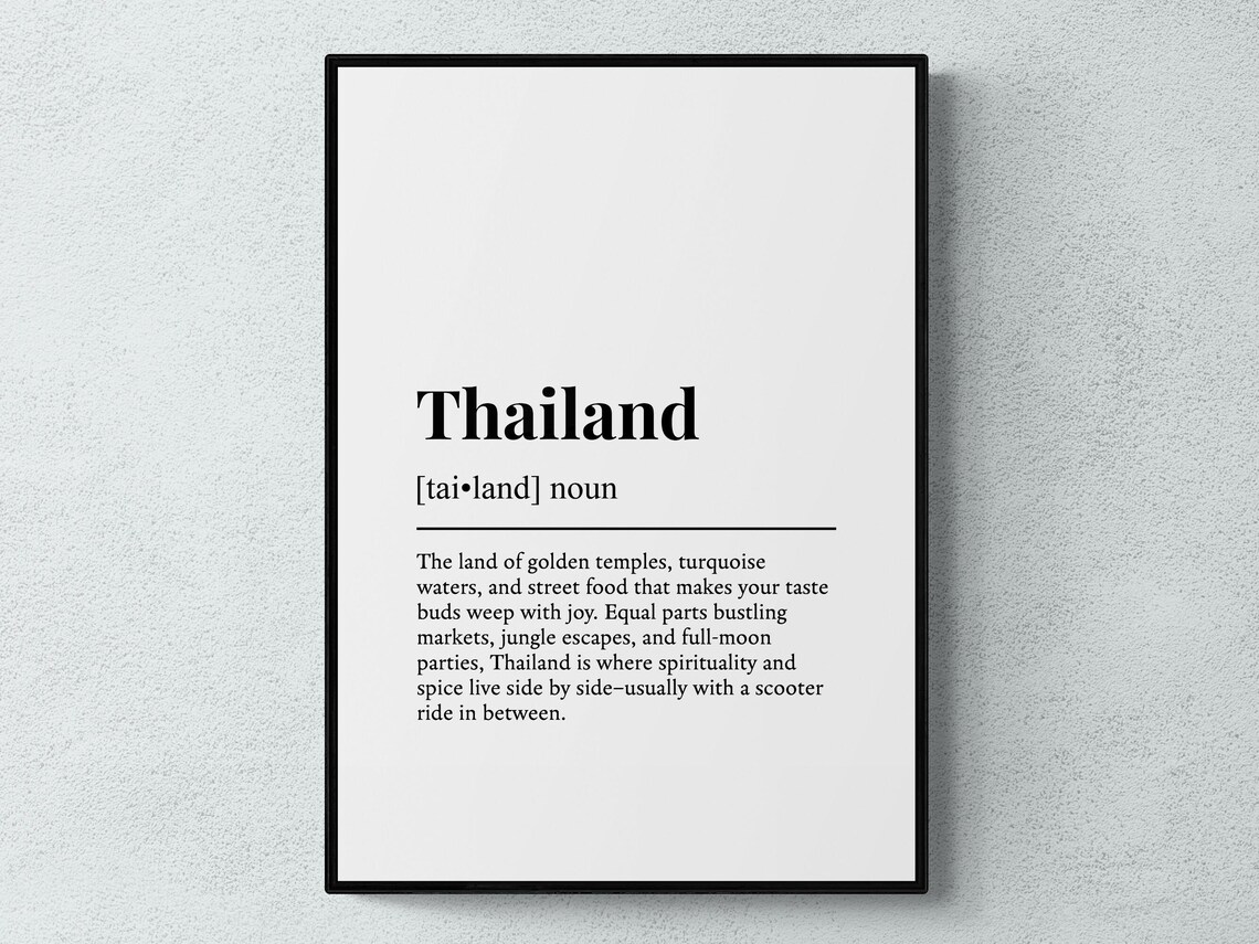 Thailand Funny Definition Asia Gift Art Print
