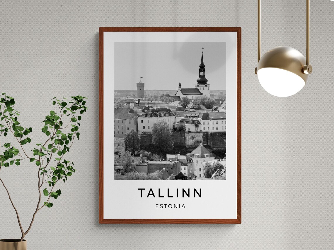 Tallinn Estonia Old Town Medieval Skyline Church Spires Travel Poster - Image 3