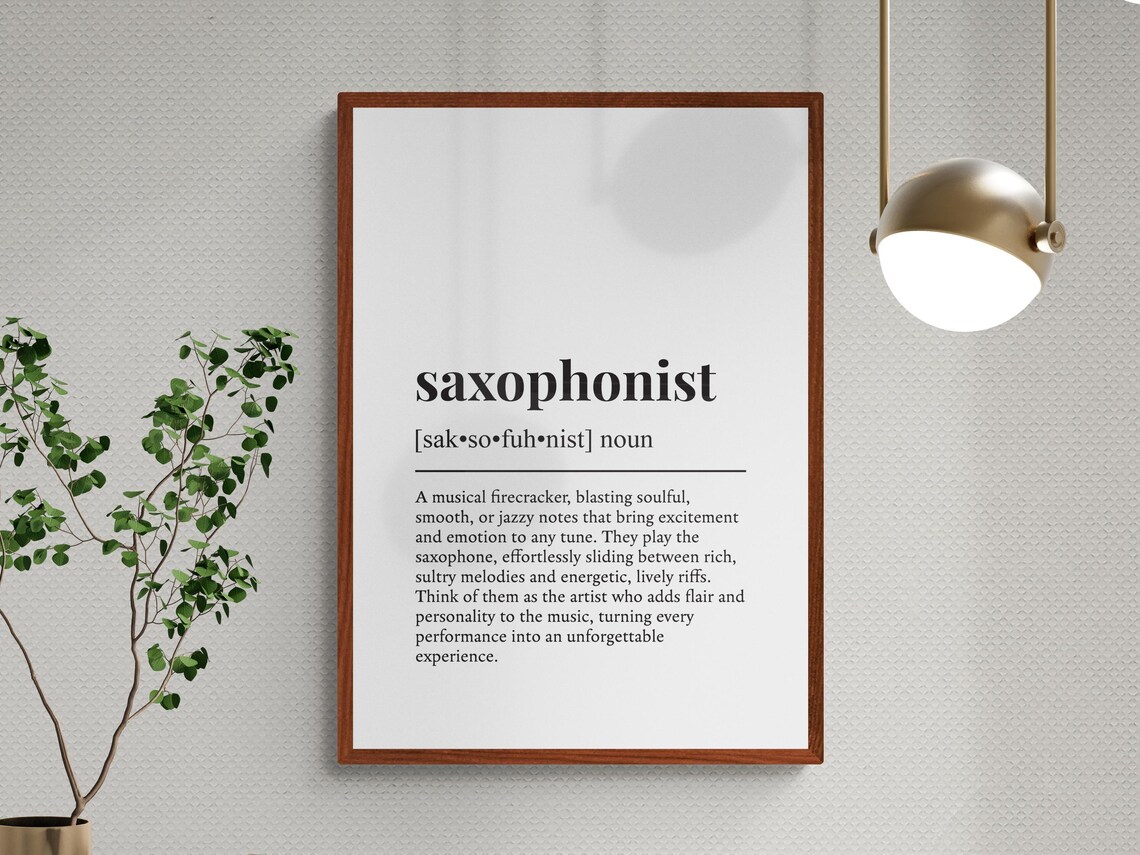 Saxophonist Funny Definition Poster Print, Hobby Gift - Image 3