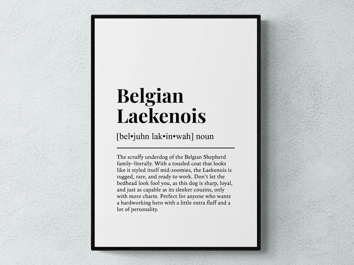 Belgian Laekenois Funny Definition Dog Wall Art Print