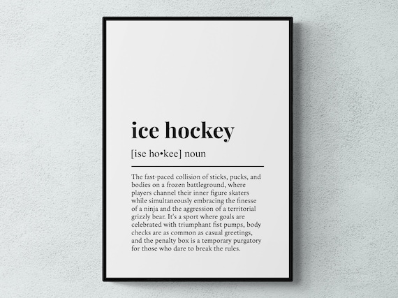 Ice Hockey Sport Gift Wall Art Print