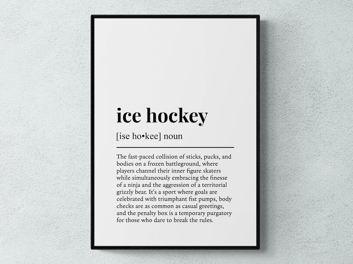 Ice Hockey Sport Gift Wall Art Print