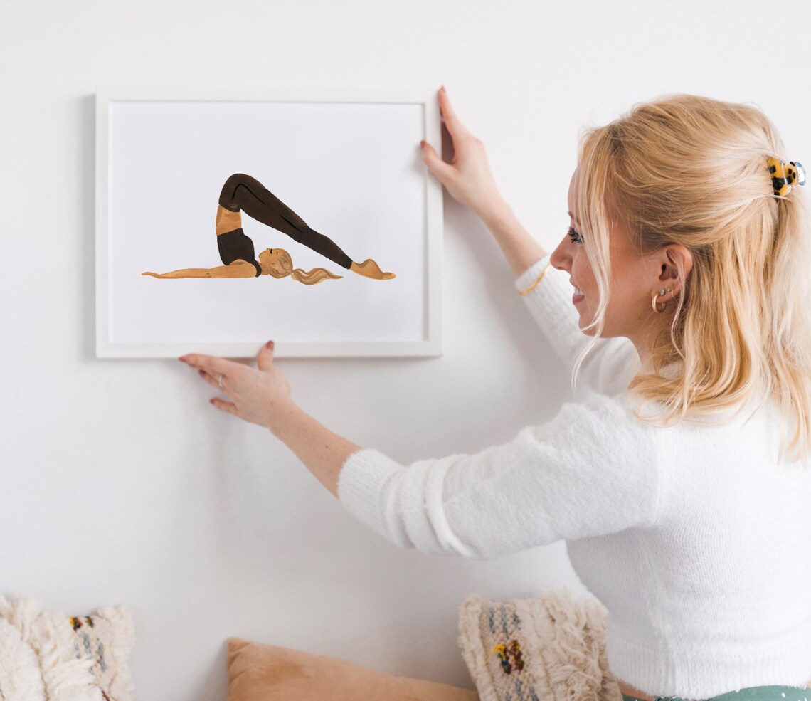 Yoga Pose Boho Wall Art Print, Minimalist Yogi - Image 4