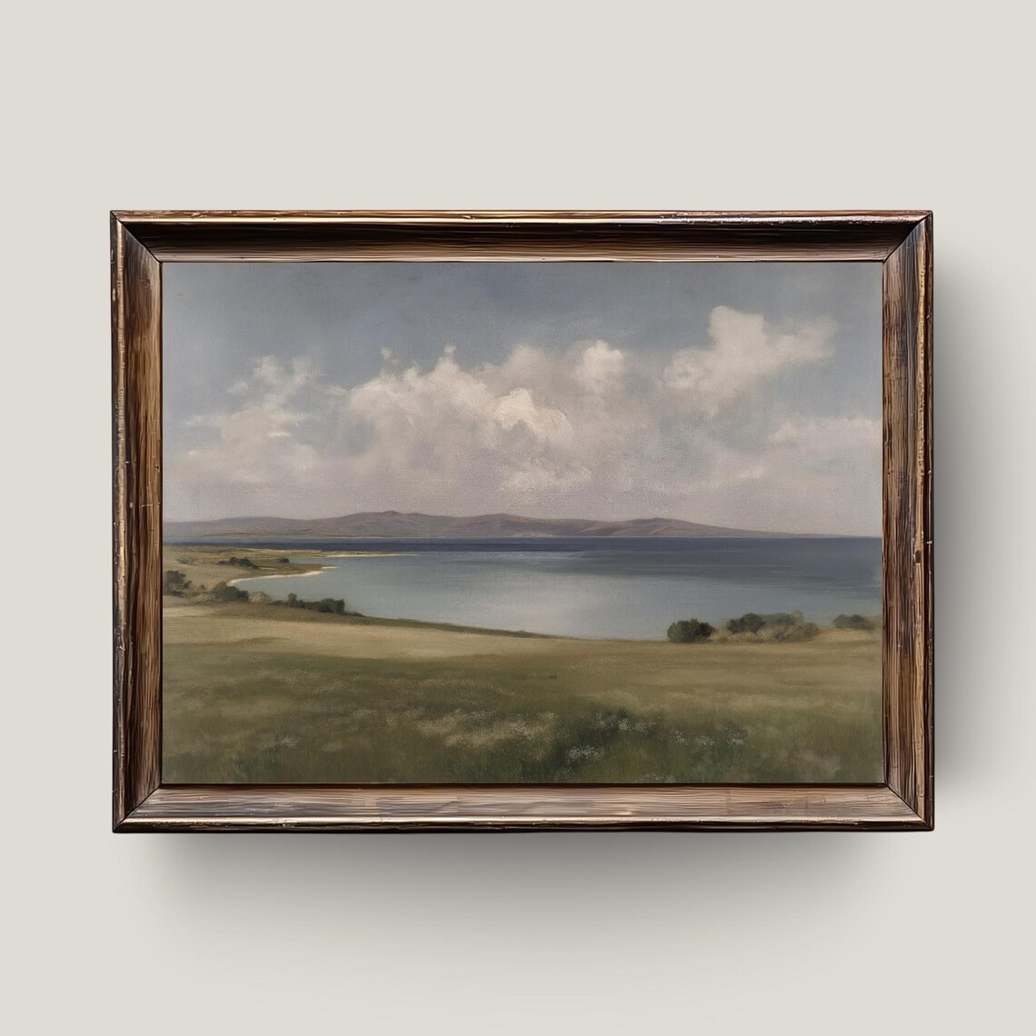 Coastal Path By The Sea Serene Landscape Oil Painting Pastoral Wall Art
