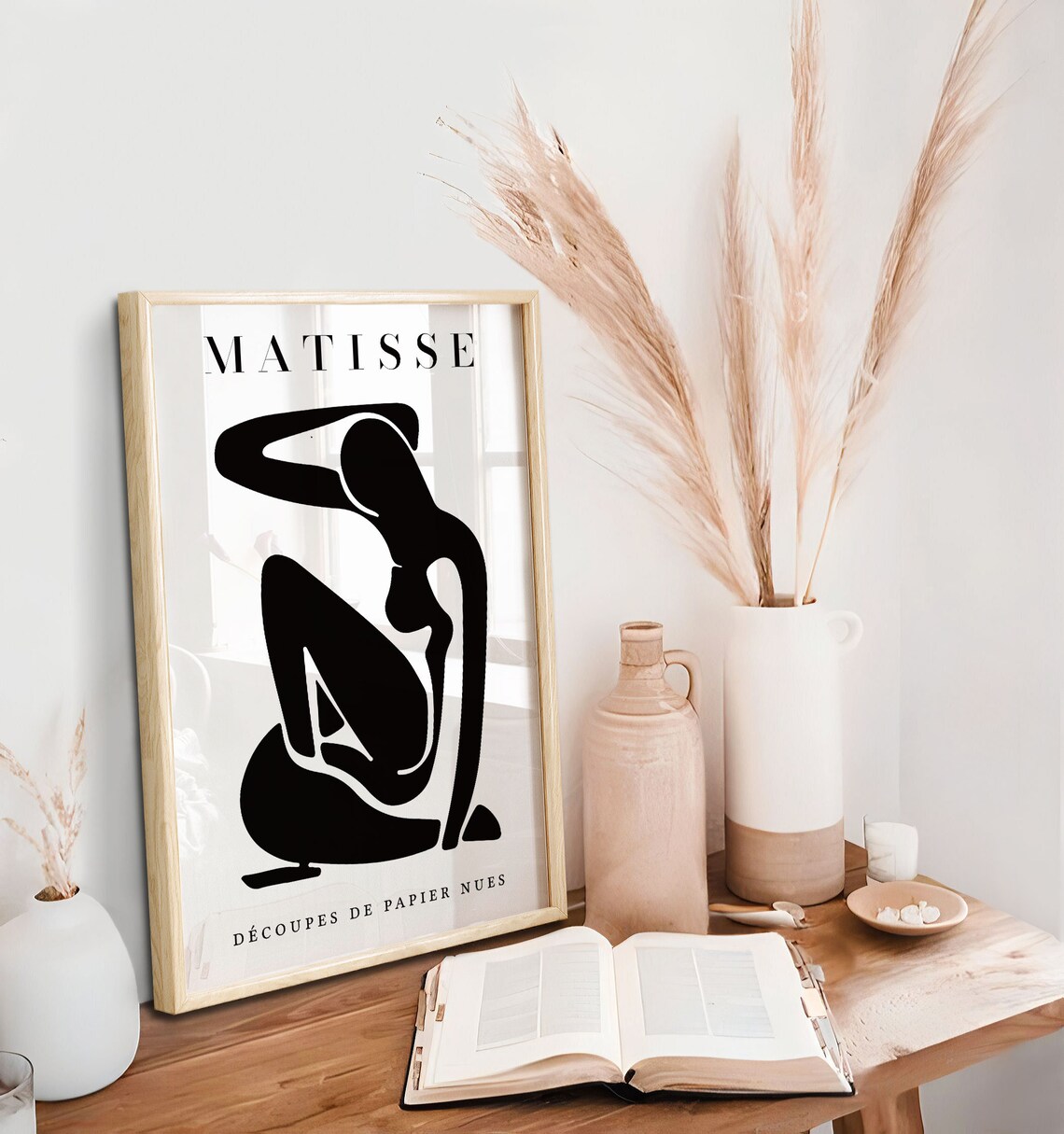Henri Matisse Paper Cut Out Black Nude Silhouette Art Poster - Image 2