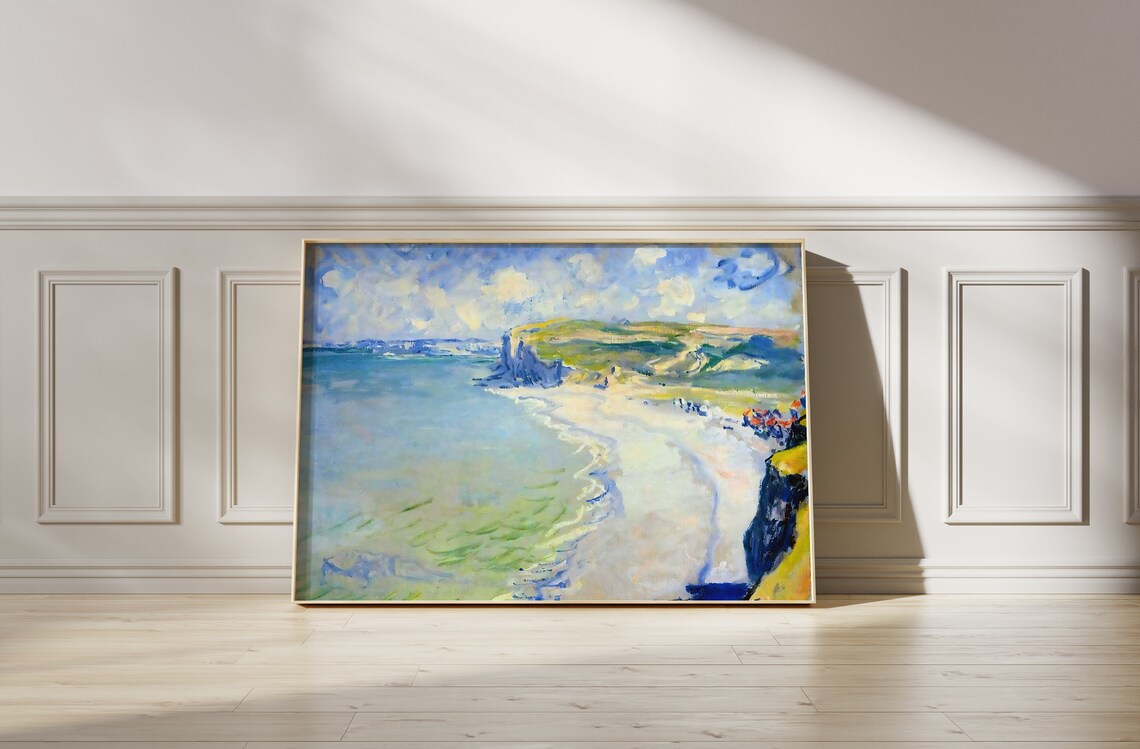 Monet's The Beach at Pourville, Scenic Landscape Art Print - Image 4
