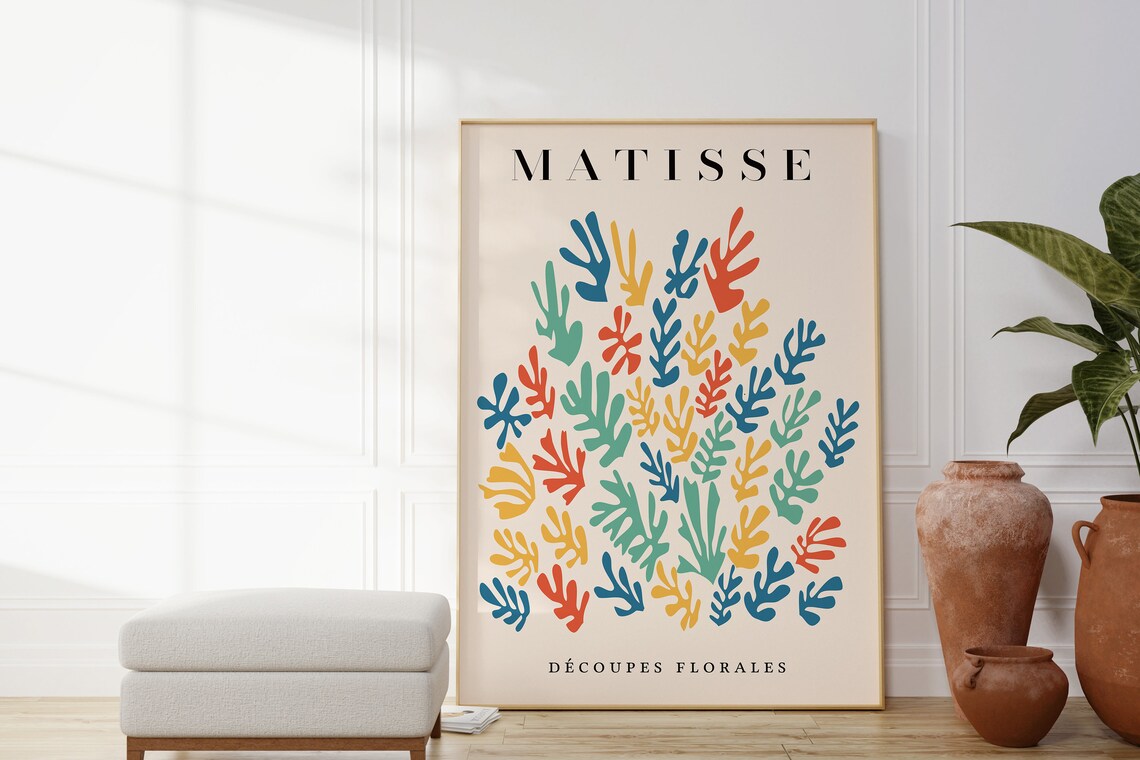 Henri Matisse Découpes Florales Colorful Paper Cut Outs Abstract Wall Art - Image 3