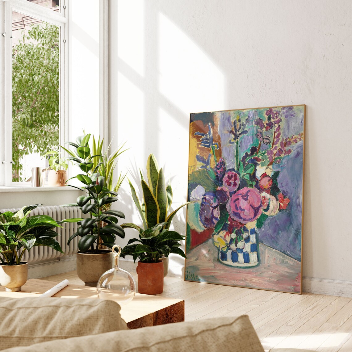 Henri Matisse Flower Vase Bouquet Blue Vase Colorful Fauvist Still Life Poster - Image 3