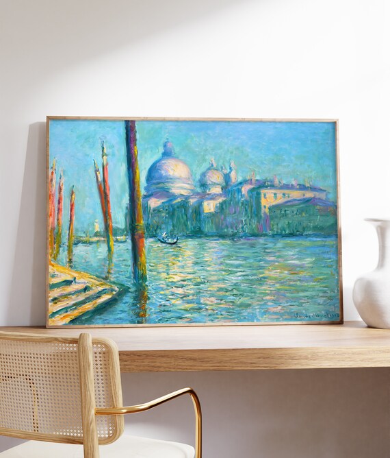 Claude Monet Grand Canal Venice Santa Maria Salute Gondolas Poster