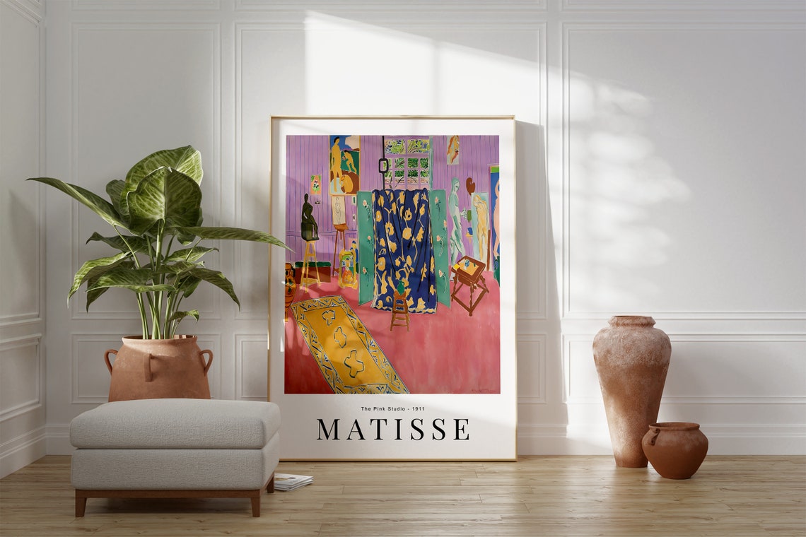 Henri Matisse The Pink Studio 1911 Fauvist Interior Painting Poster - Image 3