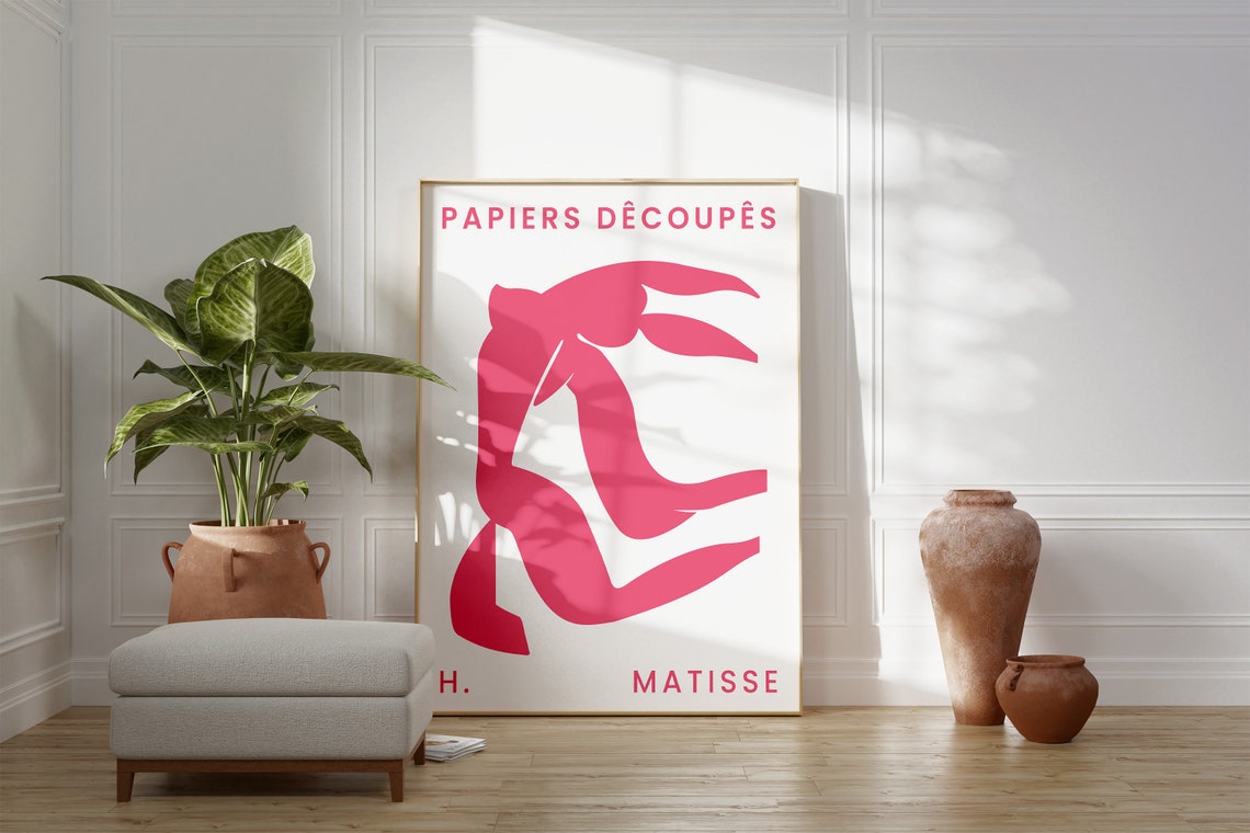 Henri Matisse Papiers Decoupes Pink Dancing Figure Cut Out Poster - Image 3