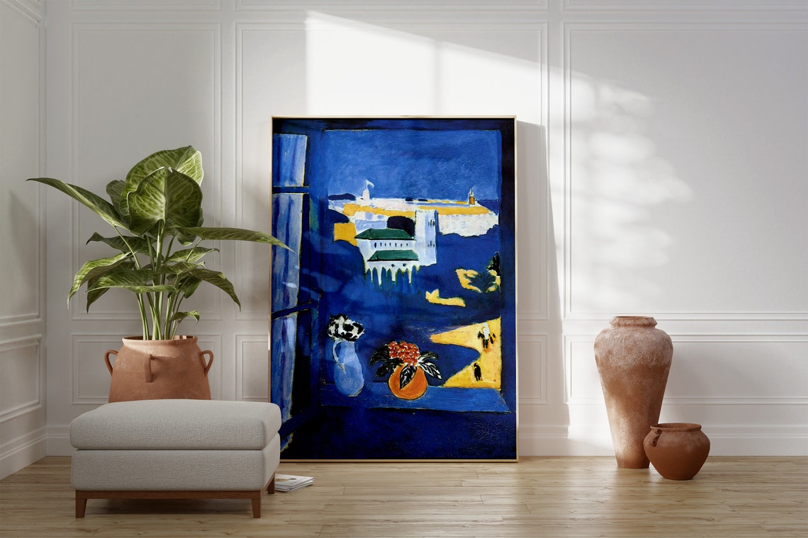 Matisse Window At Tangier Print Henri Matisse Blue Moroccan Art Poster - Image 3