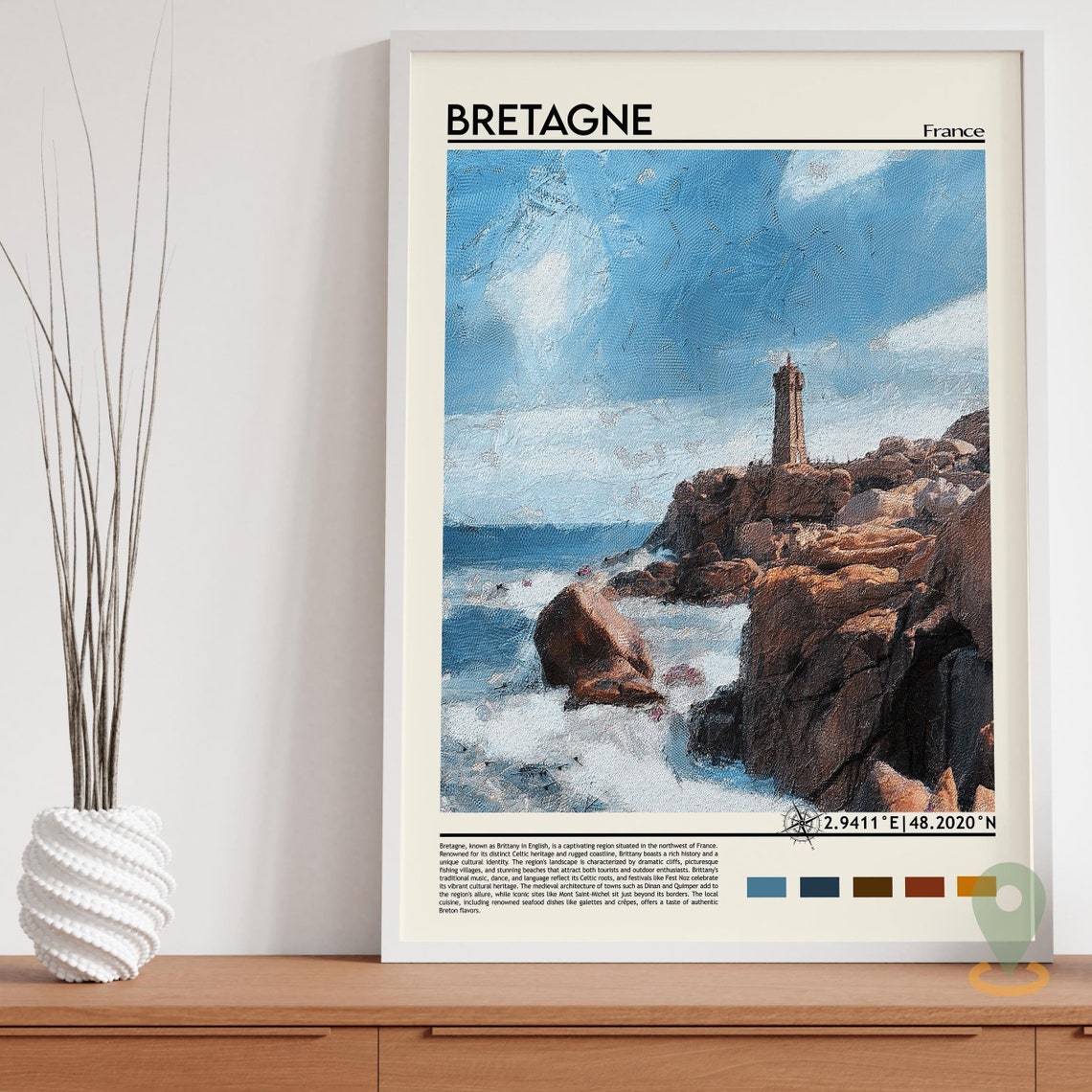Bretagne Print Bretagne Poster Bretagne Wall Art Bretagne Travel Print Bretagne Art Print Bretagne Artwork Bretagne Photo France Art - Image 4