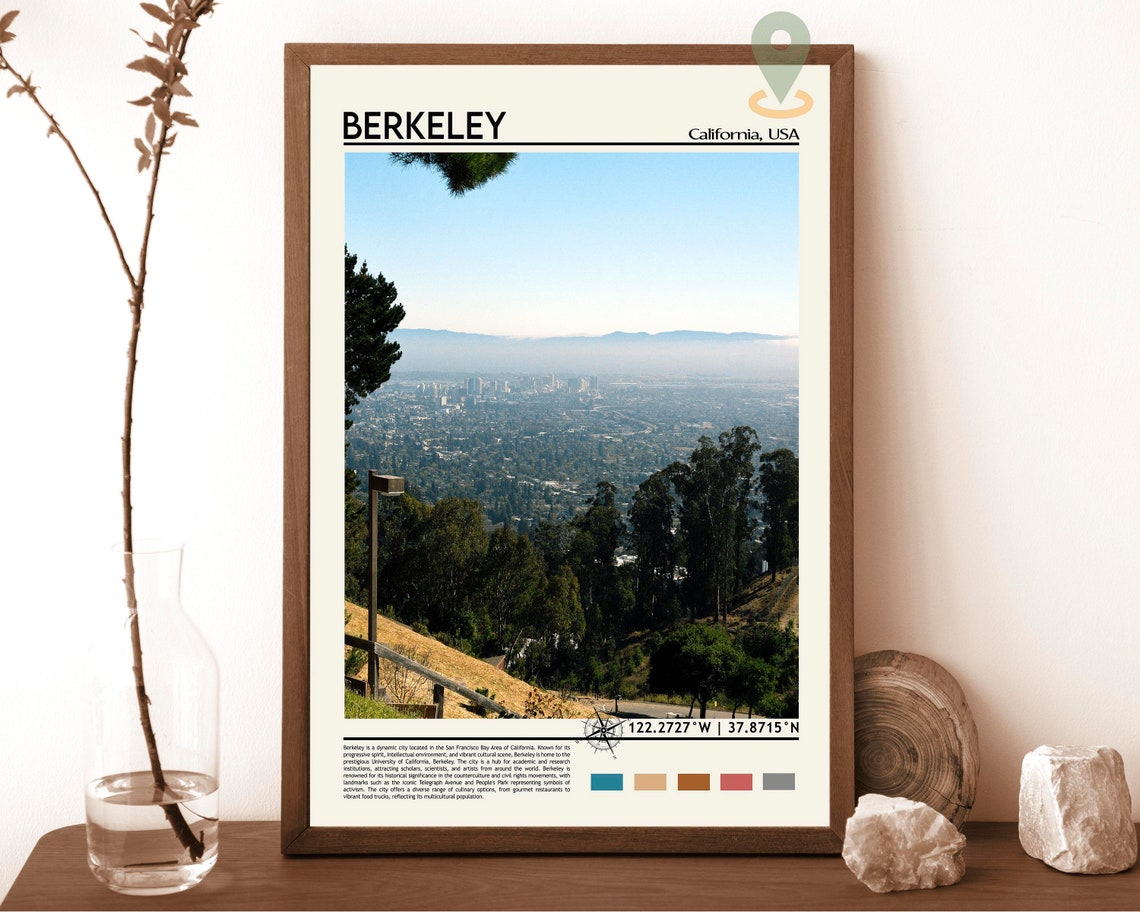 Berkeley California San Francisco Bay Hills View Photo Poster