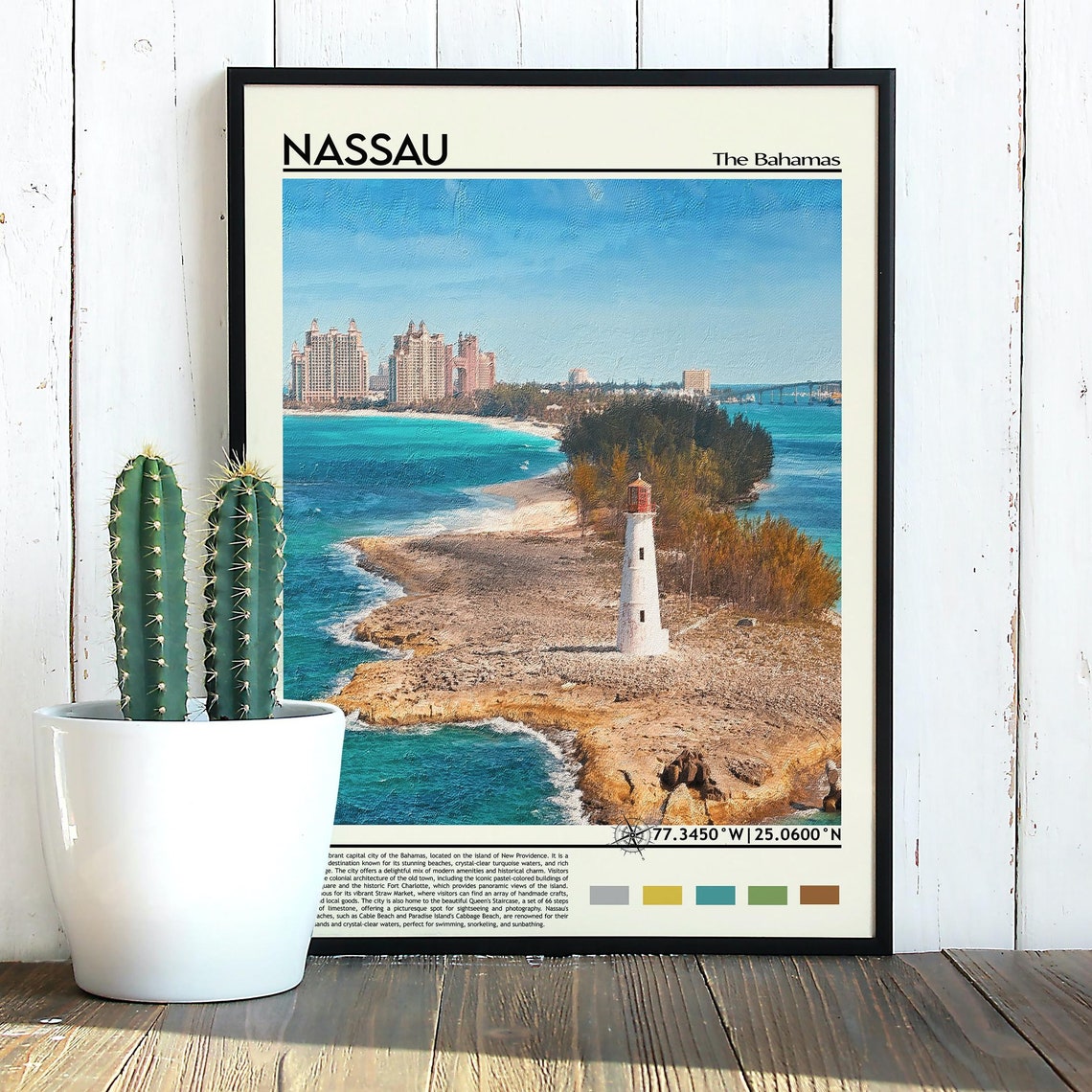 Nassau Print Nassau Poster Nassau Wall Art Nassau Travel Nassau Art Print Nassau Artwork Nassau Photo Nassau Bahamas Print - Image 5