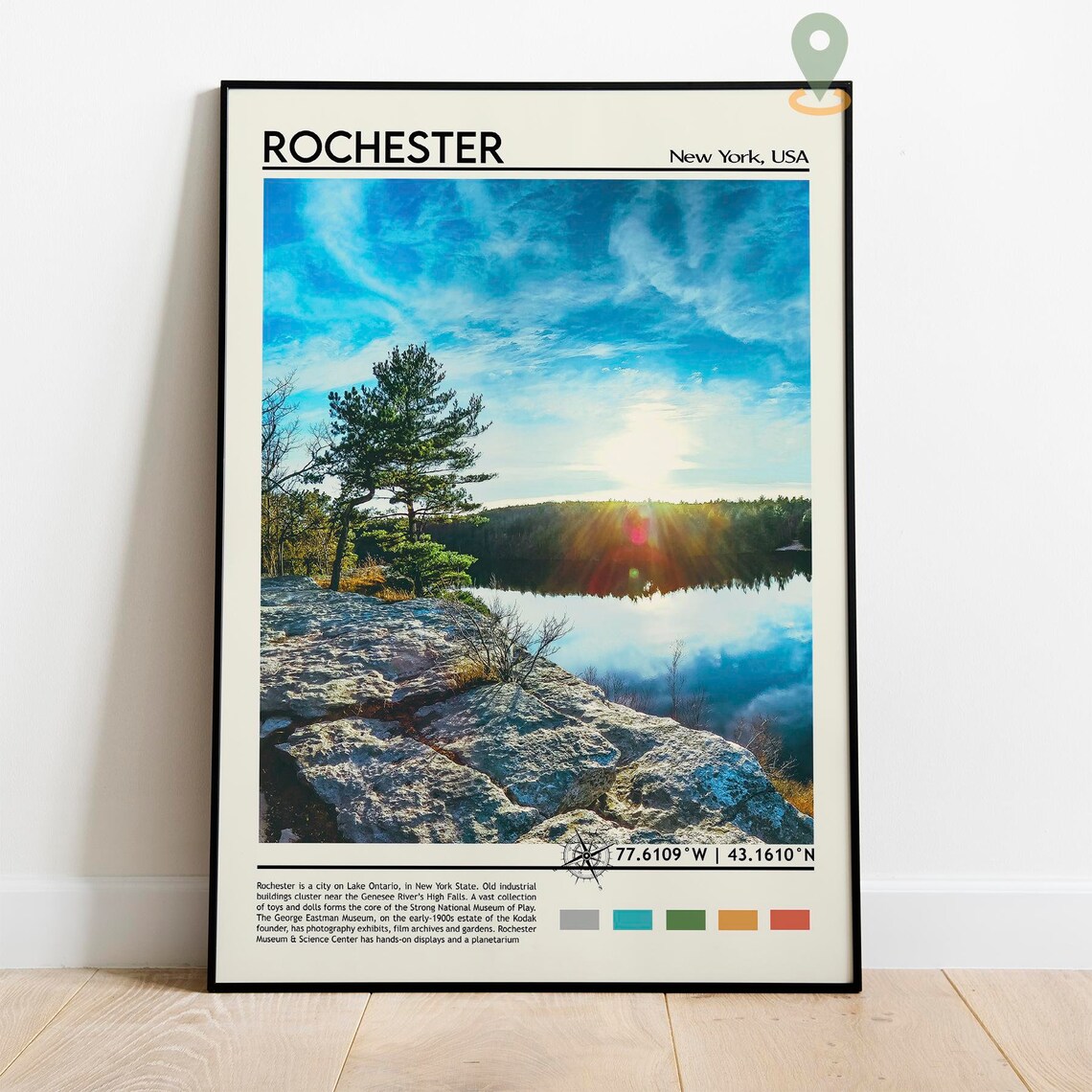 Rochester New York Lake Ontario Sunset Nature Photography Poster - Image 2