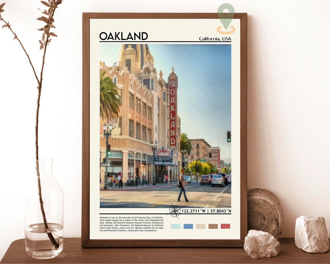 Oakland Print Oakland Photo Oakland Poster Oakland Painting Oakland Art Work Oakland City California Poster Oakland Gift Oakland