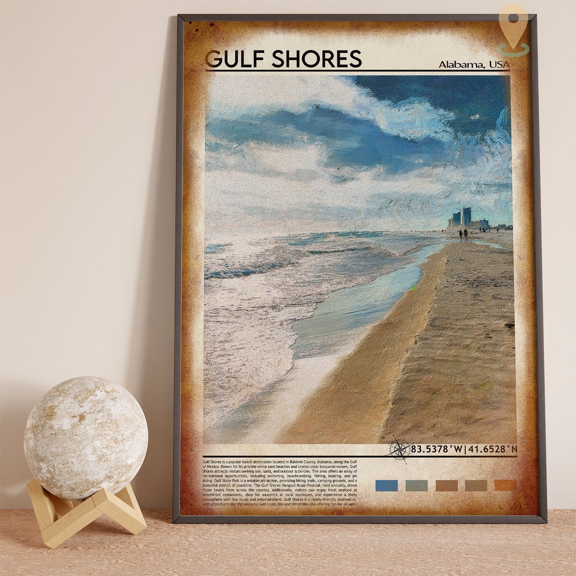 Gulf Shores Print Gulf Shores Poster Gulf Shores Wall Art Gulf Shores Travel Print Gulf Shores Art Print Gulf Shores Artwork Alabama - Image 4