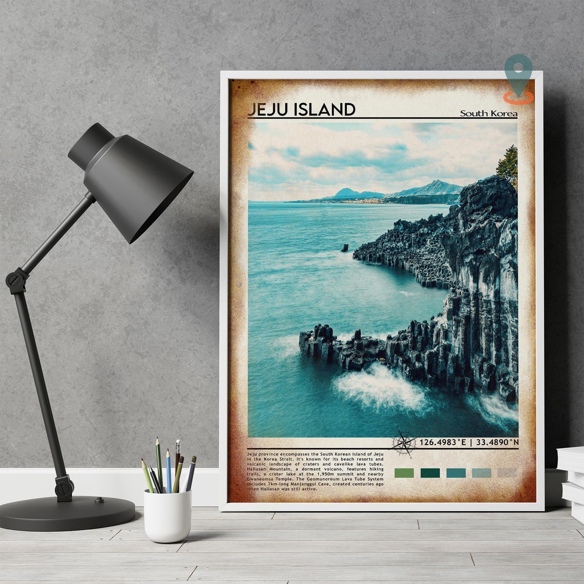 Jeju Island Print Jeju Island Art Jeju Island Poster Jeju Island Photo Jeju Island Poster Print Jeju Island Painting South Korea Art - Image 3