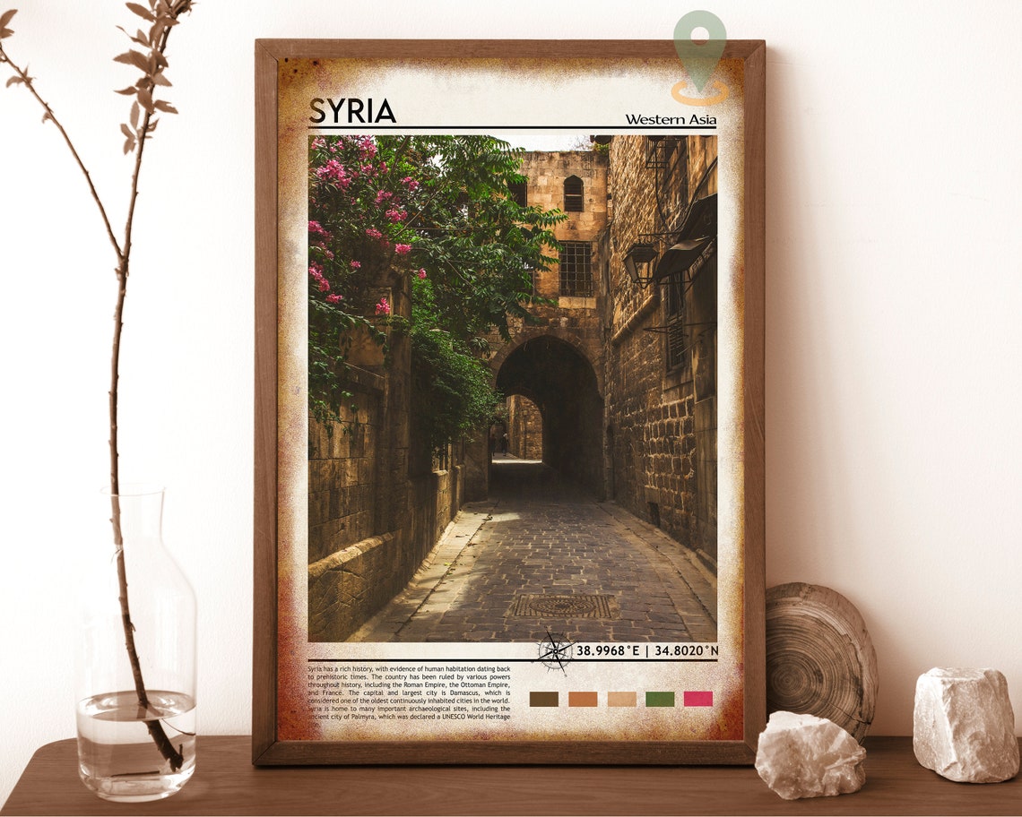 Syria Print Syria Photo Syria Poster Syria Painting Syria Artwork Syria City Damascus Poster Syria Gift Syria Art Print Vintage Art - Image 6