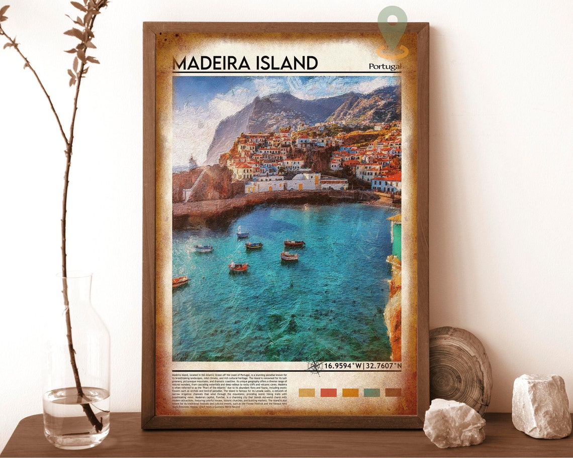 Madeira Island Print Madeira Island Poster Madeira Island Wall Art Madeira Island Travel Print Madeira Island Art Print Madeira Island - Image 6