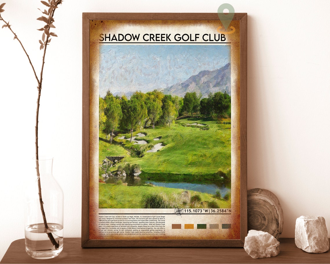 Shadow Creek Golf Club Las Vegas Fairway Painting Sports Poster - Image 6