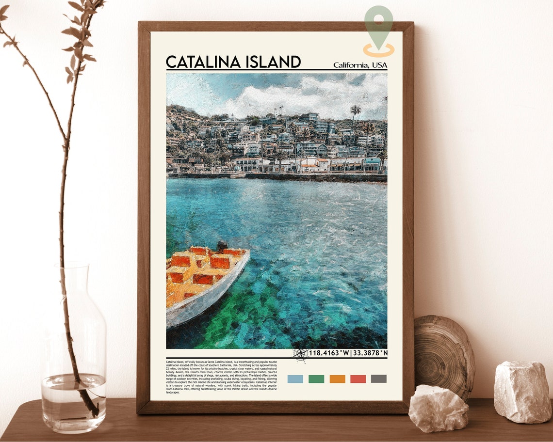 Santa Catalina Island Travel Poster Santa Catalina Island Wall Art Santa Catalina Poster Print Santa Catalina Photo Santa Catalina Decor