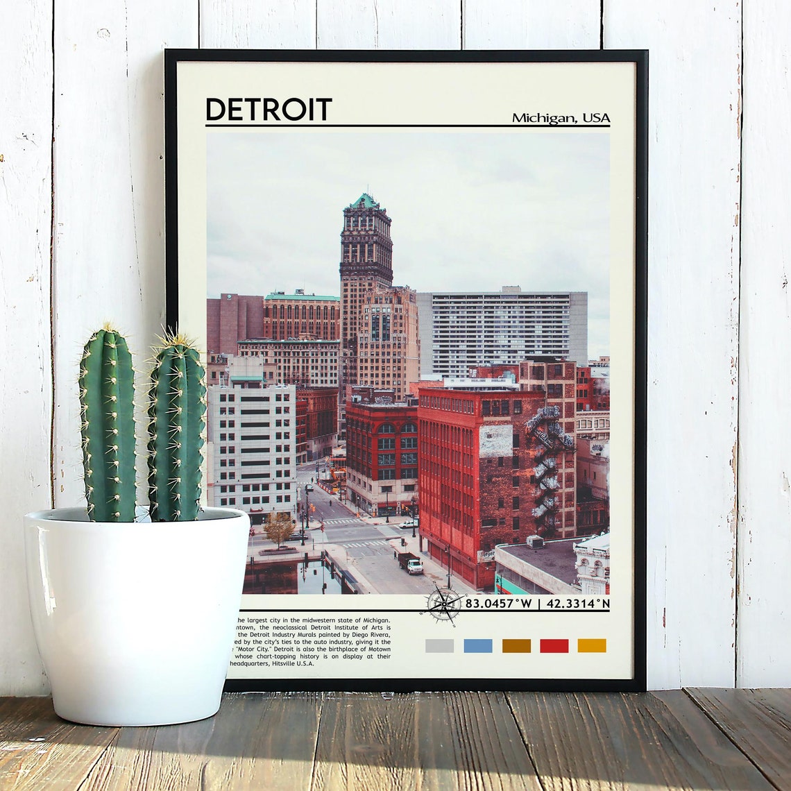Detroit Print Detroit Poster Detroit Wall Art Detroit Travel Detroit Art Print Detroit Artwork Detroit Photo Detroit Michigan Print - Image 5